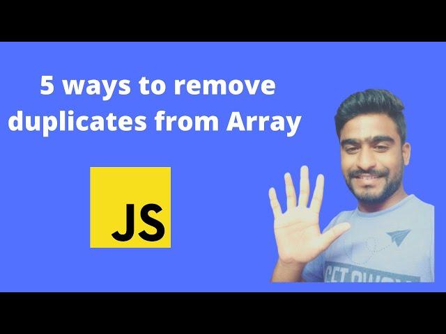 5 ways to remove duplicate elements from array in JavaScript | Interview Guide