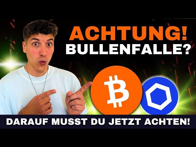 Bitcoin: Vorsicht bei der aktuellen Erholung! ChainLink vor Trendwende! 