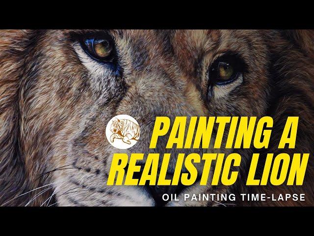 Painting a Realistic Lion in Oils | Oil Painting Time-lapse