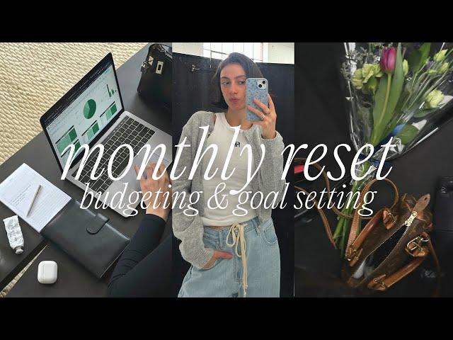 MONTHLY RESET ROUTINE 🫧️ budgeting, goal setting, healthy habits & productivity (VLOG) March 2025