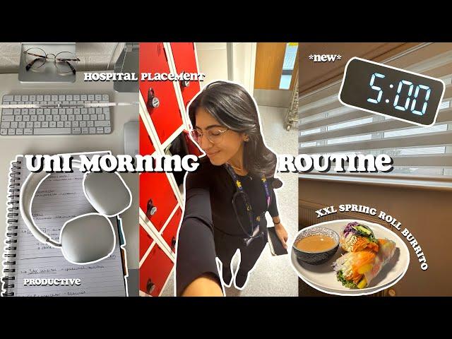 My NEW 5am Morning Routine  Hospital Placement, Medical School, Grocery Shopping, Cooking + more!