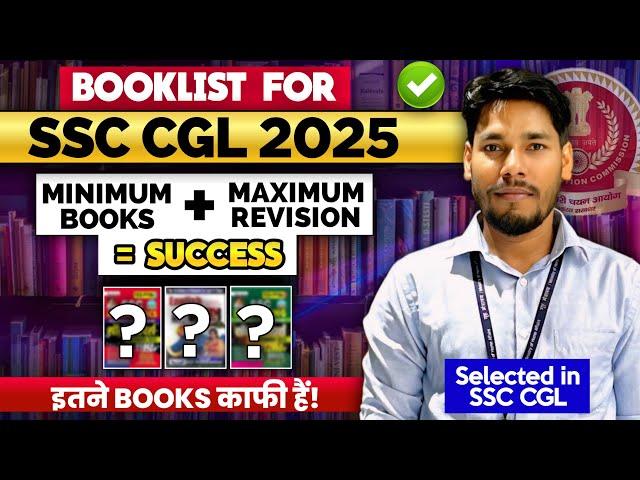 Best Booklist for SSC CGL 2025 | By GOLDEN ASO Sir | 