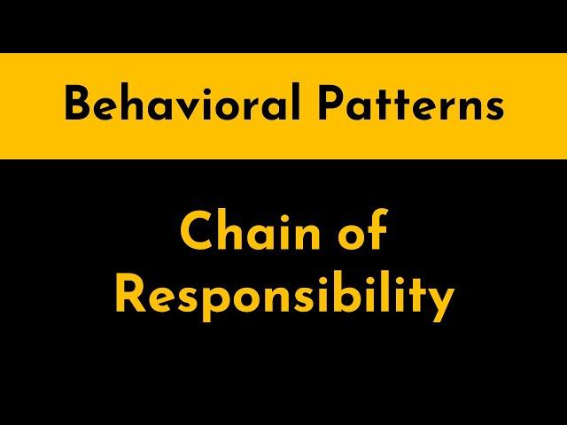 The Chain of Responsibility Pattern Explained & Implemented | Behavioral Design Patterns | Geekific