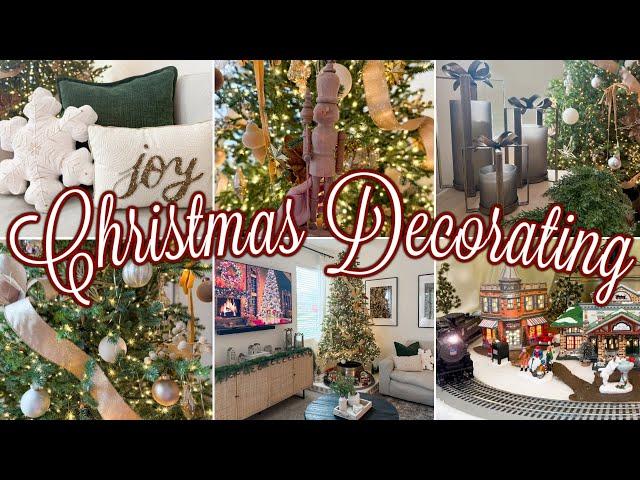  2024 CHRISTMAS DECORATE WITH ME  Cozy Christmas Living Room w/ Christmas Decorating Ideas