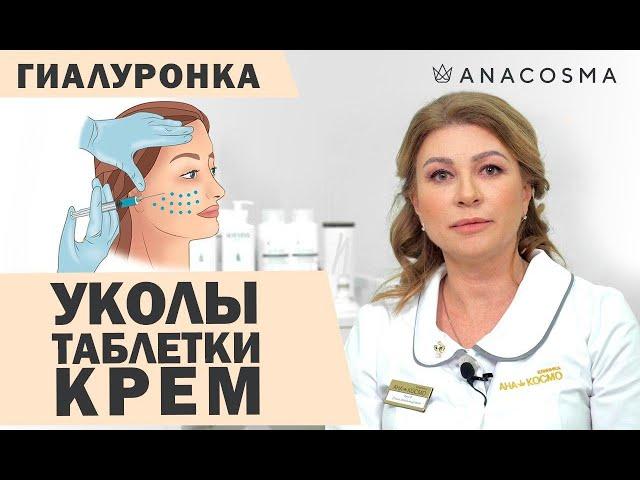Гиалуроновая кислота для лица️ УКОЛЫ, В КОСМЕТИКЕ, КАПСУЛАХ, ПРОДУКТАХ? ️ЧТО РАБОТАЕТ?