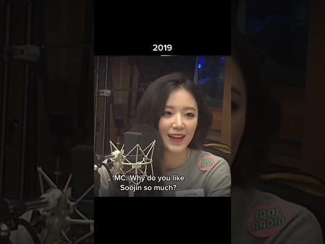 Shuhua’s answer didn’t change after a year…️‍🩹 #soojin #gidle #shuhua #kpop #sooshu