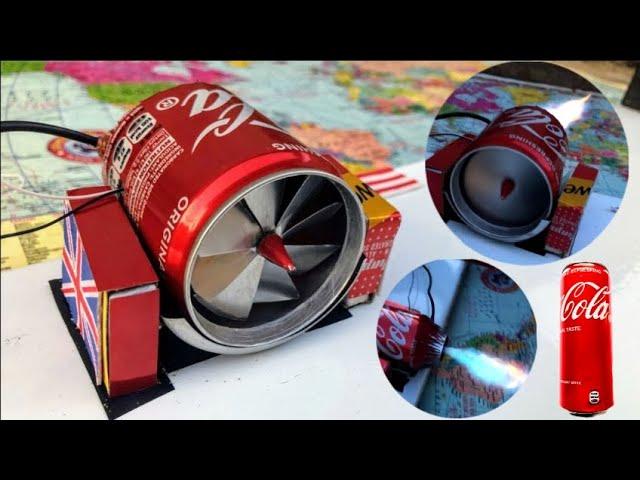 How to make jet engine using soda can l diy jet engine l homemade mini jet engine