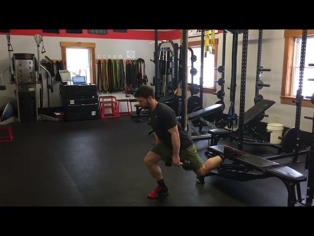 Raised Foot Split Squat w/ Pulsing Reps - Oscillating Bulgarian Split Squat