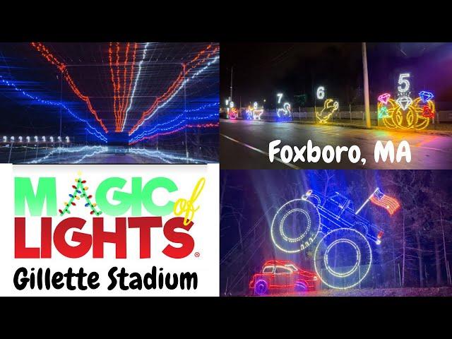 MAGIC OF LIGHTS 2024 GILLETTE STADIUM | Drive Through Christmas Light Show | Foxboro, MA