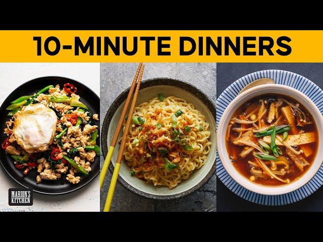 Three Asian dinners you can make in 10 MINUTES  | #WithMe #quarantinecooking | Marion's Kitchen