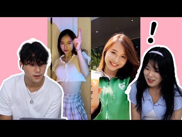 Bagaimana Anda bisa menunjukkan wajah yang berbeda | Korean reaction to Indonesian Viorenita TikTok
