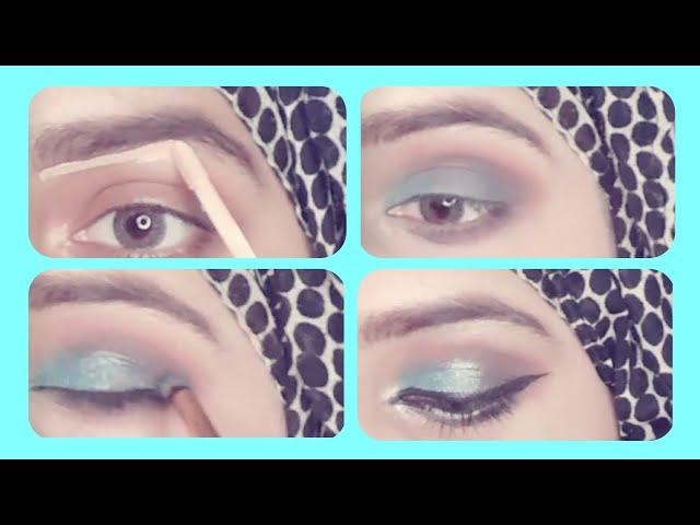 blue smokey eye tutorial for beginners | smokey eyes | by fiza farrukh