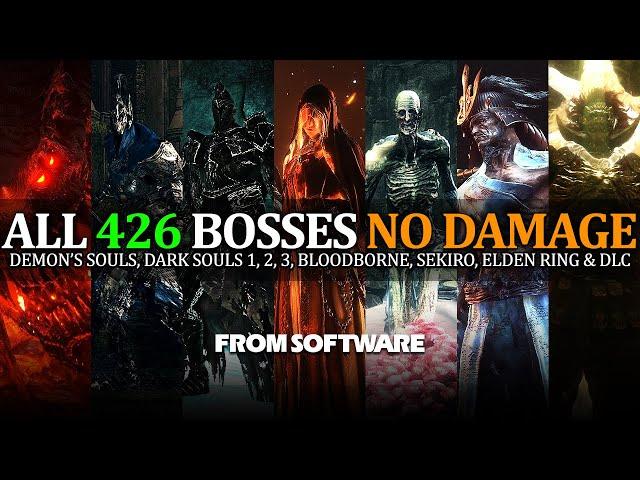 All 426 Boss Fights (No Damage) - Demon's Souls, Dark Souls 1, 2, 3, Bloodborne, Sekiro & Elden Ring
