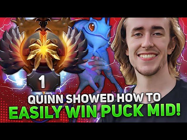 QUINN showed how to EASILY WIN by playing on the PUCK MID 10K MMR GAME! THIS IS BEST GAME ON PUCK?