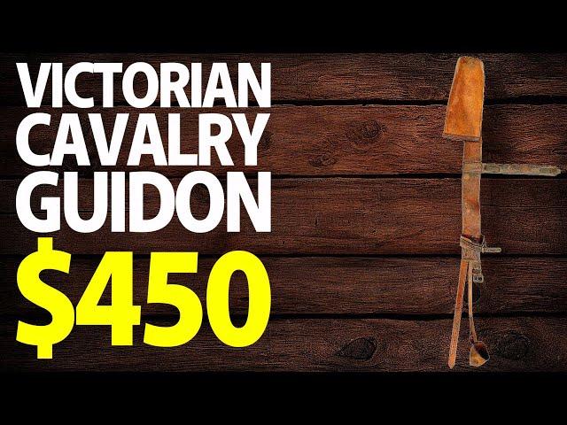 $450 | Canadian Victorian Cavalry Leather Guidon Flag Carrier: Antique | Military Antiques Toronto