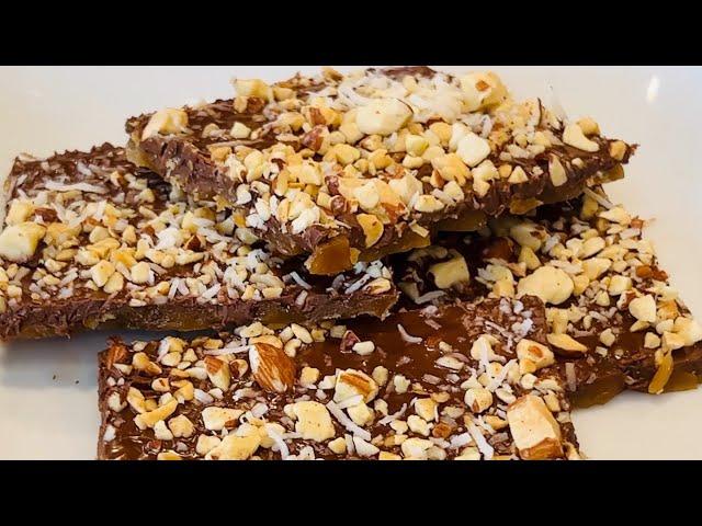 Chocolate Almond Toffee | Only 5 Ingredients!