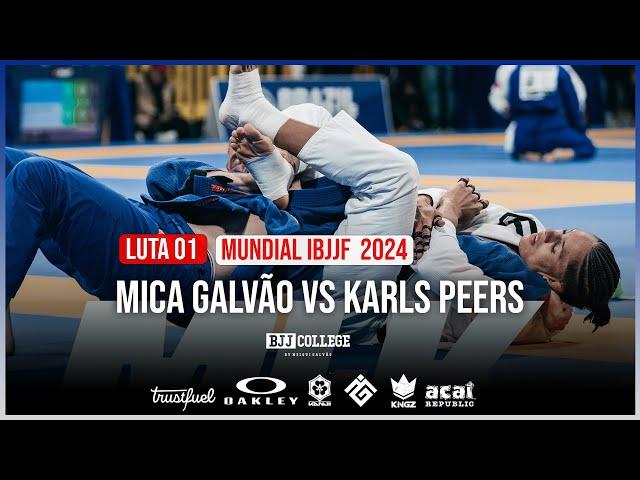 Mica Galvão vs Karls Peers - IBJJF WORLDS 2024   Luta 01