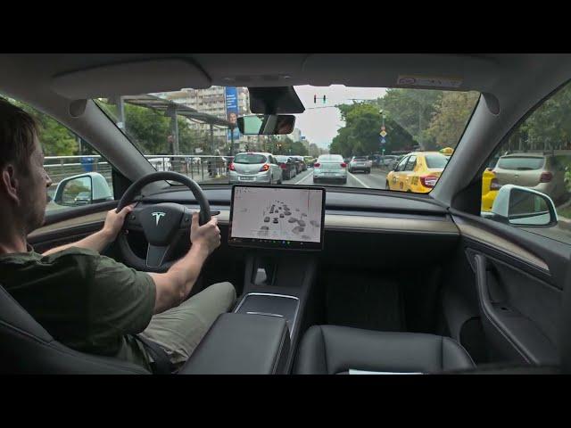 Driving Tesla Model Y Standard Range - No Comment 4K HDR