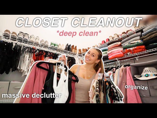 2AM CLOSET CLEANOUT + DELCLUTTER | organizing my closet