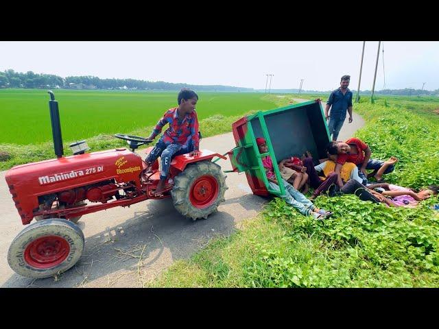 Mini Mahindra Tractor Trolley Palty | Mini Tractor Accident