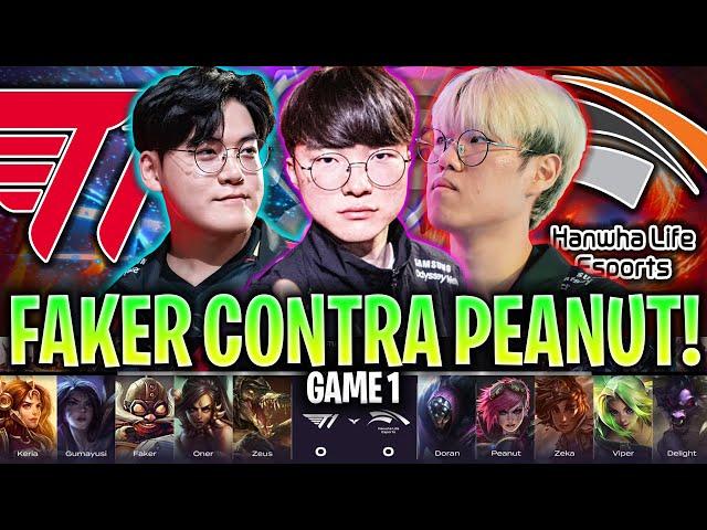 T1 DE FAKER SE VUELVE A ENFRENTAR A PEANUT! | T1 vs HLE Game 1 LCK Summer 2024