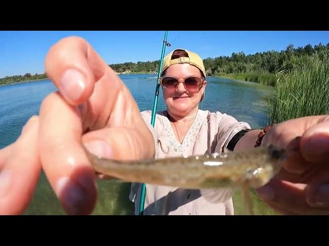 НАТАЛКА поймала РЫБУ своей  МЕЧТЫ️а ОЗЕРО реальноГОЛУБОЕ подводная СЪЁМКА (эпизод 7)