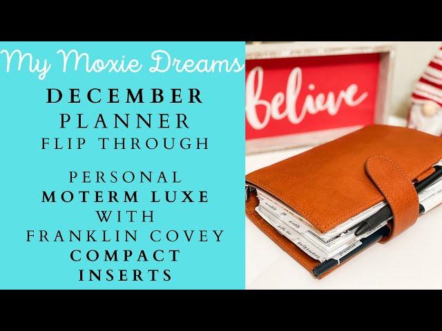 Planner Flip Through | Caramel Moterm Personal Luxe 2.0 | FC Compact Inserts | December Flip | EDC