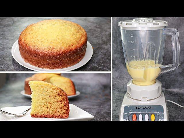 Sponge Cake In Blender | Vanilla Sponge Cake Recipe Without Oven | Yummy