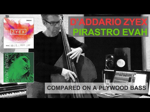 Comparing ZYEX and EVAH PIRAZZI Strings On My Plywood Double Bass (Pizzicato only)