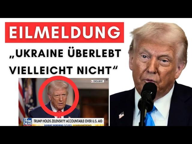 Trump bestätigt Katastrophe. Die Ukraine wird ausradiert!