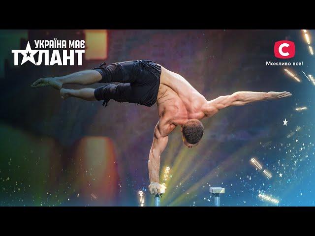 It's crazy: Self-taught balance master does fingerstands! – Ukraine's Got Talent 2021 – Episode 8