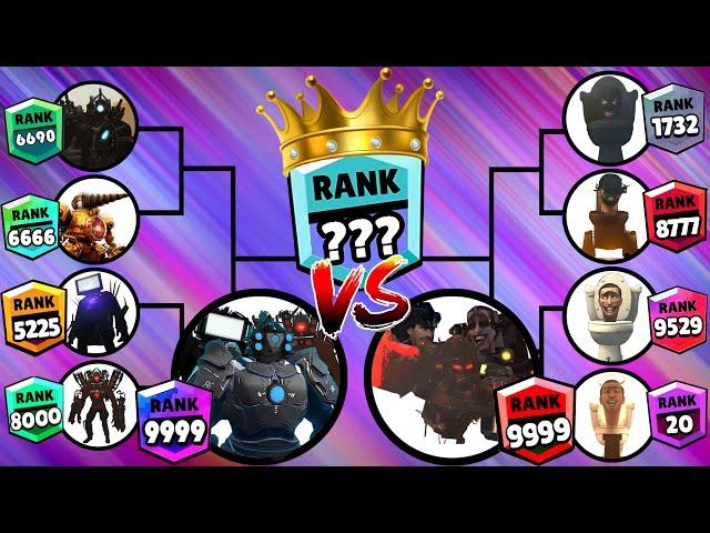 Skibidi toilet tournament brawl stars ranks up Cameraman, Speakerman, Tv man vs Skibidi Toilet titan