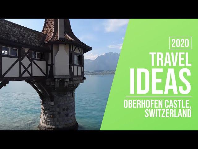 Travel destination: Beautiful lakeside Oberhofen Castle, Switzerland.