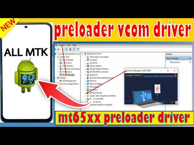 How to install mtk driver MediTek PreLoader USB VCOM.