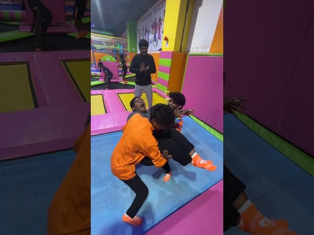 Trampoline park fun time | #ungalpandiyamma #indraja