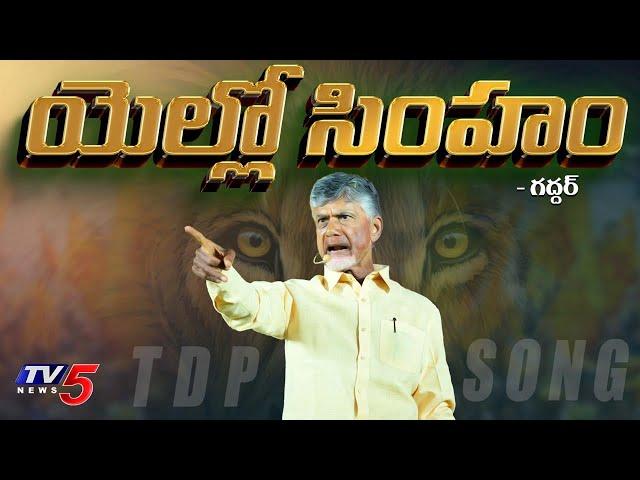 Yellow Singam | TDP NEW SONG 2024 | Chandrababu | Nalgonda Gaddar Narsanna | TV5 News