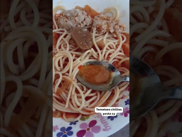 Tomatoes Mushroom onions chillies  Pork meat soup Pasta