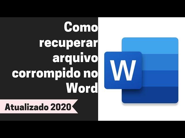 Como RECUPERAR ARQUIVO CORROMPIDO do WORD em 2020 [Método 2]