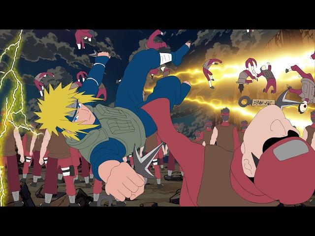 Minato vs 1000 Hidden Stone Ninja