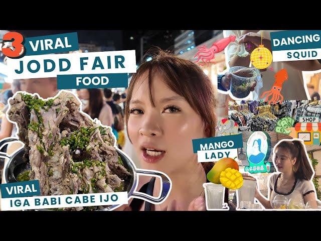 3 VIRAL FOODS at Jodd Fairs Bangkok! Leng Zap, Mango Lady & Dancing Squid! Ada 2 Night Market ?!