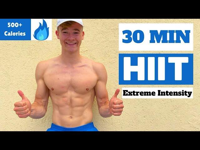 30 MIN BRUTAL FULL BODY HIIT WORKOUT Vol.2 - High Intense Fat Burn, Cardio Home Workout | FitBennity