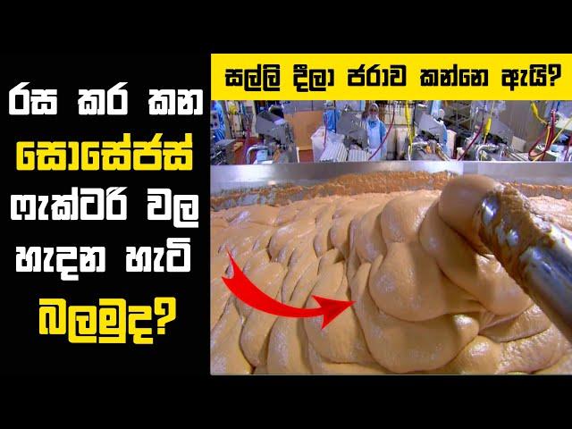 Sathya Gaweshaka | ෆැක්ටරි වල සොසේජස් හදන හැටි බලමුද? | Let's see how sausages are made in factories