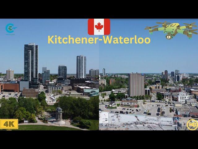 Kitchener-Waterloo 4K Drone View |  Drone Breathtaking Views of Kitchener-Waterloo from Above