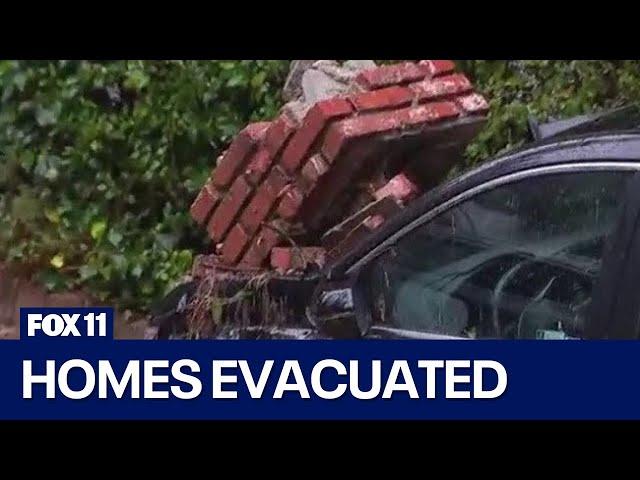 Los Angeles rain: Studio City homes evacuated after mudslides