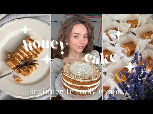 Beginner-Friendly Honey Cake Recipe | Medovik | Russian Honey Cake