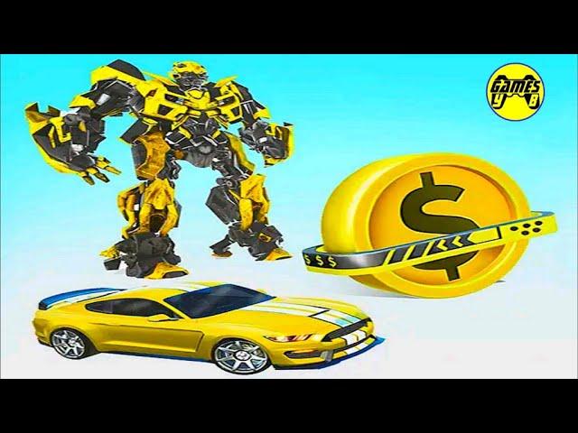 Coin Robot Car Transform: Wars Robot Transformation Game 2021 - Android Gameplay