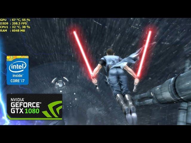 Star Wars the Force Unleashed 2 - GTX 1080 + i7 6700k @1440p (Frame Rate Performance Test)