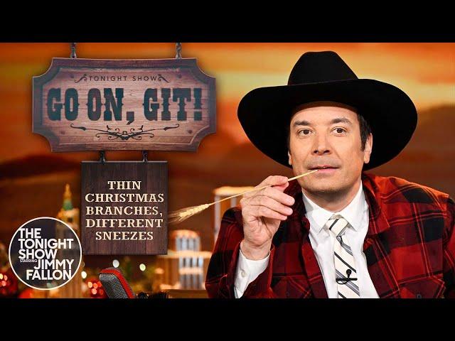 Go On, Git: Thin Christmas Branches, Different Sneezes | The Tonight Show Starring Jimmy Fallon