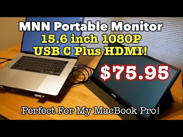 $75 MNN Portable Monitor 15.6 1080P MacBook Ready! UNBOXING REVIEW #MNN