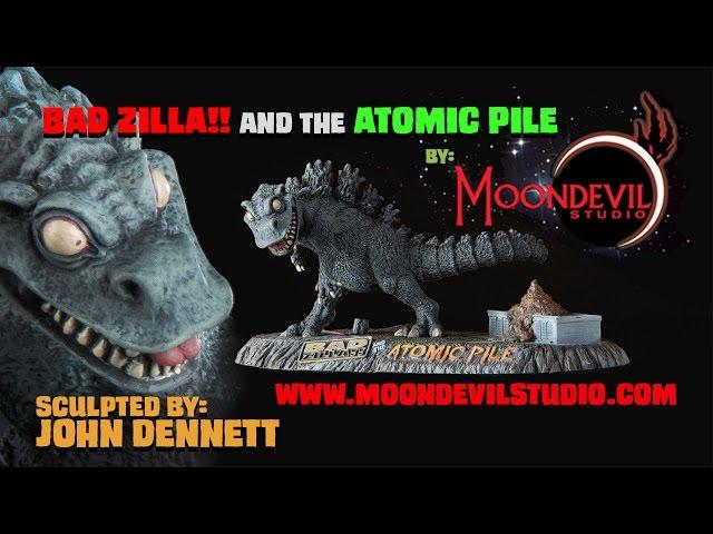 Monster Model Review #175 Bad Zilla and the Atomic Pile by John Dennett